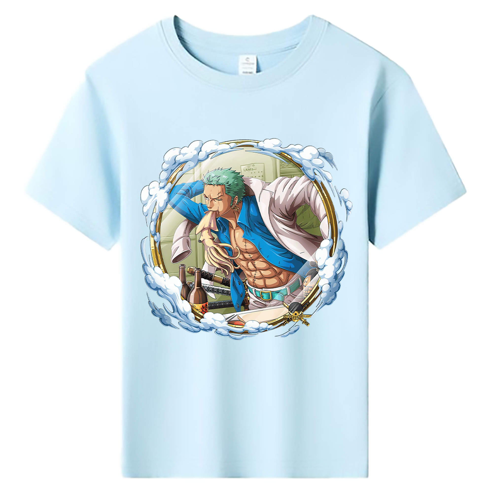 ワンピース ロロノア・ゾロ ONE PIECE Roronoa Zoro 綿100％キッズTシャツ（フロントプリント）